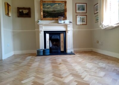 sanding and varnishing floorboards